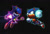 Size: 1280x875 | Tagged: safe, artist:tripplejaz, metal sonic, sonic the hedgehog, hedgehog, sonic cd, 2018, black background, black sclera, classic sonic, classic sonic (universe), duo, fight, frown, male, mid-air, outline, redraw, robot, simple background