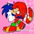 Size: 1855x1871 | Tagged: safe, artist:dolphxpolar, knuckles the echidna, sonic the hedgehog, echidna, hedgehog, carrying them, couple, echo background, eyes closed, gay, hugging, kissing, knuxonic, male, shipping, style emulation, uekawa style