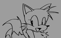 Size: 1027x639 | Tagged: safe, artist:valerieturron, miles "tails" prower, fox, 2024, female, gender swap, simple background, sketch, solo