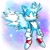 Size: 2108x2108 | Tagged: safe, artist:steven14032007, miles "tails" prower, super tails, fox, 2024, alternate super form, male, no pupils, solo, space, sparkles, star (sky), super form