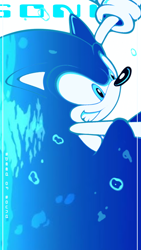 Size: 900x1600 | Tagged: safe, artist:flipeart2, sonic the hedgehog, hedgehog, 2025, bubbles, male, phone wallpaper, solo, text, underwater, wallpaper, water