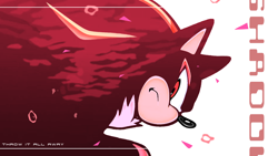 Size: 1600x900 | Tagged: safe, artist:flipeart2, shadow the hedgehog, hedgehog, 2025, bubbles, character name, male, solo, text, underwater, wallpaper, water