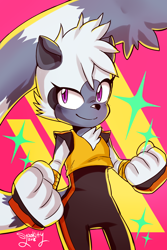Size: 2100x3150 | Tagged: safe, artist:syaokitty, tangle the lemur, lemur, female, smile, solo