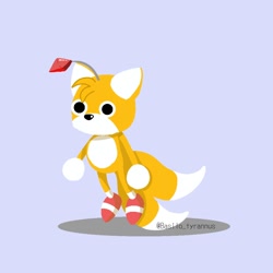 Size: 1192x1194 | Tagged: safe, artist:basilo_tyrannus, tails doll, 2025, doll, levitating, male, robot, simple background, solo