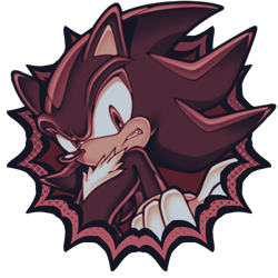 Size: 2000x2000 | Tagged: safe, editor:fluffettis, shadow the hedgehog, 2025, edit, icon, simple background, solo, transparent background