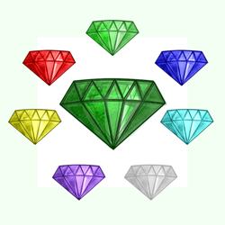 Size: 750x750 | Tagged: safe, artist:tokeitime, 2011, chaos emerald, master emerald, no characters, simple background, white background