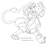 Size: 1024x918 | Tagged: source needed, safe, artist:whitewolf105, blaze the cat, 2010, blaze's tailcoat, clothes, dress, fire, flame, line art, side view, signature, taur