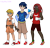 Size: 2419x2321 | Tagged: safe, artist:hayley566, knuckles the echidna, miles "tails" prower, sonic the hedgehog, human, chaos emerald, humanized, team sonic, trio