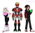 Size: 2312x2220 | Tagged: safe, artist:hayley566, e-123 omega, rouge the bat, shadow the hedgehog, human, chaos emerald, humanized, robot, team dark