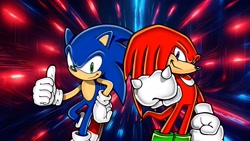 Size: 1920x1080 | Tagged: safe, artist:soniclover82, knuckles the echidna, sonic the hedgehog
