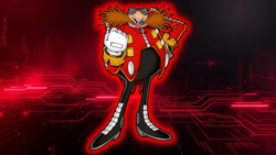 Size: 1192x670 | Tagged: safe, artist:soniclover82, robotnik, alternate version, outline, solo, wallpaper