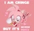 Size: 1292x1196 | Tagged: safe, artist:emistations, amy rose, 2025, amybetes, blushing, bust, caption, cute, english text, eyes closed, hands together, heart, i am cringe (meme), meme, mouth open, my sweet passion, open smile, outline, pink background, signature, simple background, smile, solo, text, white outline