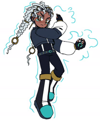 Size: 1260x1524 | Tagged: safe, artist:levlingstrs, silver the hedgehog, human, 2024, dark skin, frown, humanized, looking at viewer, simple background, solo, white background