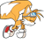 Size: 512x512 | Tagged: safe, editor:lesiasmadness, miles "tails" prower, 2024, edit, eyes closed, flying, frown, goggles, goggles on head, male, needs more jpeg, riders outfit, simple background, solo, spinning tails, sweatdrop, transparent background, transparent edit