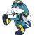 Size: 512x512 | Tagged: safe, editor:lesiasmadness, kit the fennec, 2024, :<, alternate version, cute, edit, frown, goggles, goggles on head, kitabetes, looking offscreen, marching, riders outfit, simple background, solo, transparent background, transparent edit, walking