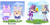 Size: 4800x2400 | Tagged: safe, artist:cartoonicus, blaze the cat, silver the hedgehog, cat, hedgehog, abstract background, animal crossing, barefoot, clouds, crossover, fire, flame, grass, redraw, sparkles