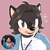 Size: 2048x2048 | Tagged: safe, artist:kanayanga, 2025, barely sonic related, blushing, bobby (k-pop demon hunters), crossover, k-pop demon hunters, mobianified, mouth open, open smile, outline, pink background, quokka, redraw, reference inset, simple background, smile, smiling at viewer, solo, sparkles, white outline