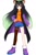 Size: 512x768 | Tagged: safe, ai art, oc, oc:thunder dark the hedgemouse, human, asymmetrical clothes, asymmetrical legwear, belt, black hair, boots, female, glasses, glasses on head, humanized, jacket, partially humanized, red eyes, shirt, shorts, simple background, single leg pantyhose, solo, white background