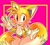 Size: 1129x1025 | Tagged: safe, artist:mary7ka55778, miles "tails" prower, fox, 2025, :>, abstract background, blushing, cute, male, outline, smile, smiling at viewer, solo, standing, tailabetes, waving