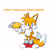 Size: 1440x1440 | Tagged: safe, artist:pkrockinon, miles "tails" prower, 2022, dialogue, english text, food, frown, hand behind back, holding something, lemon, lidded eyes, looking at viewer, mouth open, signature, simple background, solo, standing, tails is not amused, talking, talking to viewer, text, unamused, white background