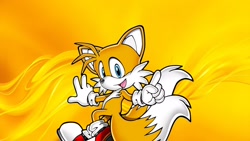 Size: 1920x1080 | Tagged: safe, artist:soniclover82, miles "tails" prower, solo, wallpaper