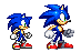 Size: 73x47 | Tagged: safe, artist:pixelmuigio44, sonic the hedgehog, 2024, animated, gif, idle, pixel art, redraw, simple background, solo, sonic advance, sprite, transparent background