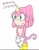 Size: 723x937 | Tagged: safe, artist:cmara, lizard, 2023, chameleon, female, hands together, liza the chameleon, looking offscreen, signature, smile, solo, standing, traditional media