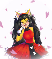 Size: 3500x4000 | Tagged: safe, artist:miroshi-wa, honey the cat, cat, 2018, cheek poke, fangs, heart, lidded eyes, looking at viewer, mouth open, open smile, simple background, smile, smiling at viewer, solo, standing, white background