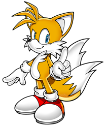 Size: 1024x1216 | Tagged: safe, artist:zoiby, miles "tails" prower, 2017, pointing, simple background, smile, solo, standing, transparent background, uekawa style