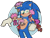 Size: 1920x1440 | Tagged: safe, artist:tehmadkat64, amy rose, rosy the rascal, sonic the hedgehog, oc, oc:amy.exe, 2024, amy x sonic, blushing, deviantart watermark, ear bite, group, heart, holding them, one eye closed, rusty rose, shipping, signature, simple background, small, sonic boom (tv), standing, straight, sweatdrop, top surgery scars, trans boy sonic, trans male, transgender, transparent background, watermark