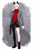 Size: 512x768 | Tagged: safe, ai art, infinite the jackal, human, abstract background, asymmetrical clothes, asymmetrical footwear, asymmetrical legwear, blue eyes, heterochromia, humanized, jacket, male, official style, outline, partially humanized, shorts, single boot, single knee boot, single leg pantyhose, solo, sweater, yellow eyes