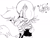 Size: 4000x3000 | Tagged: safe, artist:fartist2020, sally acorn, tangle the lemur, chipmunk, hybrid, lemur, squirrel, 2025, :3, archie sonic the hedgehog, black and white, cute, duo, eyes closed, female, heart, hugging, idw sonic the hedgehog, looking at them, monochrome, one eye closed, simple background, smile, standing, white background