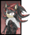 Size: 528x600 | Tagged: safe, artist:deerzii, shadow the hedgehog, hedgehog, 2011, abstract background, clothes, ear fluff, eyewear on head, frown, fully clothed, glasses, jacket, looking at viewer, male, shadow's logo, solo, standing, sunglasses