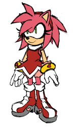 Size: 777x1346 | Tagged: safe, artist:murkybouquet, amy rose, 2023, boots, dress, eyelashes, flat colors, gloves, looking offscreen, redesign, simple background, smile, solo, underwear, white background