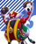 Size: 3546x4299 | Tagged: safe, artist:k0mario, johnny, sonic rush adventure, 2022, abstract background, absurd res, captain whiskers, clenched fists, duo, glowing eyes, hands up, looking at viewer, robot, standing, yellow sclera