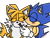 Size: 768x583 | Tagged: safe, artist:midnightskies15, artist:thepointofnorturn15, miles "tails" prower, sonic the hedgehog, blushing, cute, duo, eyes closed, gay, kiss on cheek, shipping, simple background, smile, sonic x tails, standing, transparent background