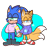Size: 1280x1363 | Tagged: safe, artist:transdemyx, miles "tails" prower, sonic the hedgehog, fox, hedgehog, 2017, blushing, boots, clothes, cute, duo, frown, gloves off, hand in pocket, holding hands, lidded eyes, looking away, looking offscreen, signature, simple background, sonabetes, standing, sweater, tailabetes, transparent background