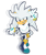Size: 827x974 | Tagged: safe, artist:oneinadillion, silver the hedgehog, hedgehog, 2025, male, solo