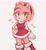Size: 2670x2875 | Tagged: safe, artist:vanyloveart, amy rose, hedgehog, 2025, blushing, cute, female, hand on hip, heart, simple background, smile, smiling at viewer, solo, standing, white background