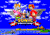 Size: 960x672 | Tagged: safe, artist:i-like-sonic-91, amy rose, knuckles the echidna, miles "tails" prower, sonic the hedgehog, trip the sungazer, echidna, fox, hedgehog, lizard, sonic superstars, 2024, abstract background, animated, classic amy, classic knuckles, classic sonic, classic tails, clouds, daytime, english text, fake screenshot, female, gif, group, island, looking at viewer, male, ocean, pixel art, pointing, redraw, smile, smiling at viewer, sprite, sungazer, text, title screen, wagging finger, water