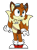 Size: 1280x1707 | Tagged: safe, artist:dragon22551, miles "tails" prower, sonic underground, 2023, alternate universe, au:sonic underground, bag, brown tipped ears, eyewear on head, goggles, goggles on head, looking offscreen, looking up, necklace, simple background, smile, solo, standing, transparent background, uekawa style