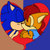 Size: 550x550 | Tagged: safe, artist:dragon22551, sally acorn, sonic the hedgehog, chipmunk, hedgehog, 2012, abstract background, base used, duo, eyelashes, eyes closed, flat colors, hands together, heart, kiss, ms paint, sally x sonic, sally's vest and boots, shipping, straight