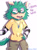 Size: 1280x1707 | Tagged: safe, artist:bruhsonicman, wolf, 2021, alternate universe, character name, clothes, crucifix, deviantart watermark, face piercing, gears the wolf, glasses, hand on hip, lip peircing, looking offscreen, mouth open, necklace, nose piercing, nose ring, obtrusive watermark, pants, shirt, simple background, solo, standing, watermark, white background