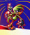 Size: 1200x1400 | Tagged: safe, artist:itsknockles, bean the dynamite, 2025, abstract background, bomb, grin, holding something, looking at viewer, outline, posing, red outline, smile, smiling at viewer, solo, standing, standing on one leg