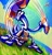 Size: 1200x1254 | Tagged: safe, artist:itsknockles, miles "tails" prower, sonic the hedgehog, fox, 2025, abstract background, aircraft, biplane, clouds, daytime, duo, grass, handstand, male, outdoors, smile, solo focus, tornado i, upside down, vehicle, water