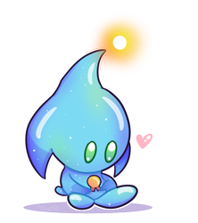 Size: 1419x1599 | Tagged: safe, artist:dp-draws-stuff, chao, 2018, chaobetes, chaos chao, heart, looking at something, medal, neutral chao, neutral chaos chao, outline, shadow (lighting), simple background, sitting, solo, transparent background