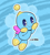 Size: 2000x2200 | Tagged: safe, artist:joaoppereiraus, chao, 2020, abstract background, chaobetes, cute, hands on own face, looking at viewer, neutral chao, outline, sega logo, signature, smile, smiling at viewer, solo, white outline