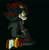 Size: 1496x1520 | Tagged: safe, artist:pincushionx, shadow the hedgehog, fanfic:a lack of oxygen, 2025, beanbrows, black background, bondage, chest fluff, crying, ear fluff, fanfiction art, floppy ears, kneeling, leg fluff, looking at viewer, muzzle, shrunken pupils, signature, simple background, solo, tears, unsexy bondage