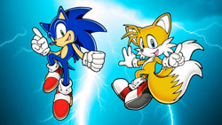 Size: 1192x670 | Tagged: safe, artist:soniclover82, miles "tails" prower, sonic the hedgehog, alternate version, duo, wallpaper