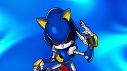 Size: 1920x1080 | Tagged: safe, artist:soniclover82, metal sonic, solo, wallpaper